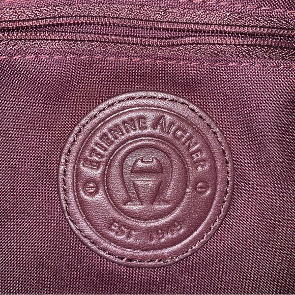🆕 Etienne Aigner Vintage Leather Burgundy Shoulder Bag Handbag Pocketbook Purse - Picture 6 of 11